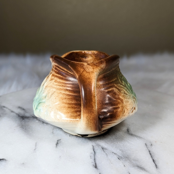 Vintage 1940s McCoy Daisy Pattern Green Sugar Bowl Pottery - Picture 2 of 10